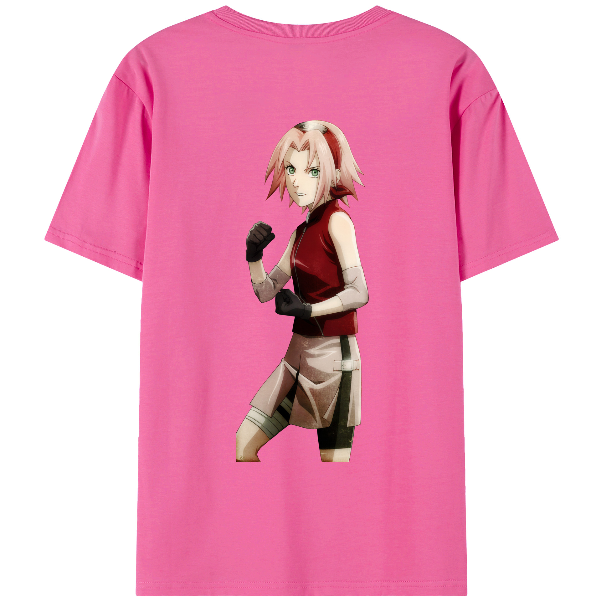 （画像用） NARUTO -ナルト- 春野サクラ Haruno Sakura レディース半袖Tシャツ(バックプリント)
